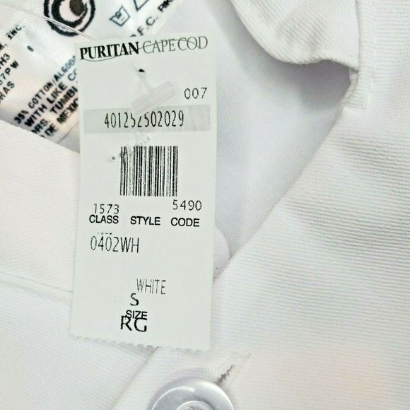 Puritan Cape Cod Size S RG White Chef Design Button Up Chef Coat - Picture 6 of 7